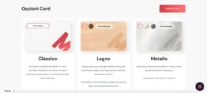 Ppzioni card Mobilo